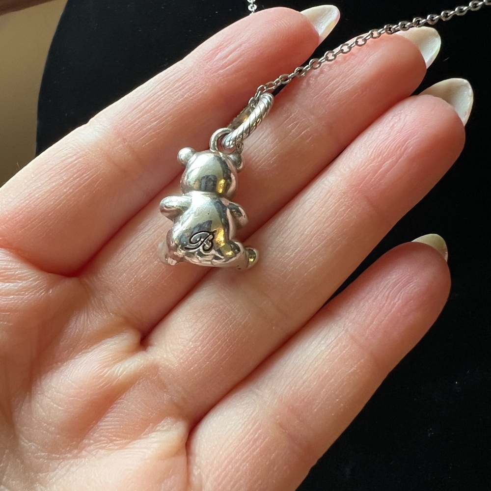 Brighton Teddy Pendant Charm on Unbranded Chain - Picture 5 of 12